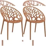 CLP 2er Set Gartenst&uuml;hle Hope Kunststoff HBT: 80x59x60 cm terracotta