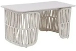 Mendler Loungetisch HWC-P90, Gartentisch Balkontisch Outdoor, Seilgeflecht Rope