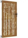 vidaXL Gartentor 85x200 cm Cortenstahl Bambus-Design