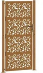 vidaXL Gartentor 105x205 cm Wetterfester Stahl Blatt-Design