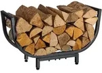 Relaxdays Kaminholzregal, Metall, HxBxT: 35 x 65 x 21 cm, Kaminholzhalter innen,