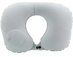 Intirilife Aufblasbares Nackenkissen in GRAU - 16 x 12 x 5 cm - Nackenh&ouml;rnchen zum