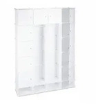 Relaxdays Kleiderschrank Stecksystem multifunktional, 18 F&auml;cher, gro&szlig;er Kunststoff