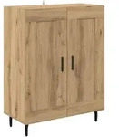 vidaXL Sideboard Artisan-Eiche 69,5 x 34 x 90 cm Verbundholz und Eisen