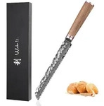 Wakoli Nussbaum Damast Brotmesser I 20 cm Klinge I Nussbaumholzgriff