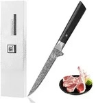 Zayiko Black Edition Ausbeinmesser I 14cm Klinge I dunkler Damast I Pakkaholz