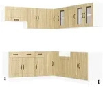 vidaXL 11-tlg. K&uuml;chenschrank-Set Kalmar Sonoma-Eiche Holzwerkstoff