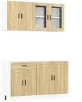 vidaXL 4-tlg. K&uuml;chenschrank-Set Porto Sonoma-Eiche Holzwerkstoff