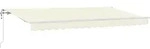 vidaXL Einziehbare Markise Creme 350 x 200 cm Stoff