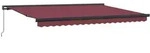 vidaXL Markise Manuell Weinrot 450x300 cm