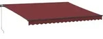 vidaXL Markise Manuell Weinrot 450x350 cm