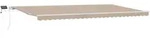 vidaXL Beige manuelle einziehbare Markise mit LED 600x300 cm