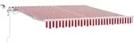 vidaXL Einziehbare Markise Rot und Wei&szlig; 350 x 250 cm