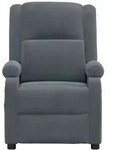 vidaXL Massagesessel Elektrisch Dunkelgrau Samt