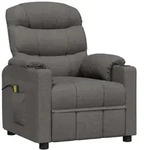 vidaXL Massagesessel Dunkelgrau Stoff