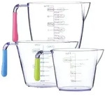 Intirilife 3er Pack Messbecher mit 200 ml, 400 ml und 900 ml - Verschiedenen Gr&ouml;&szlig;en