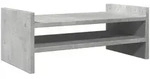 vidaXL Monitorst&auml;nder Betongrau 50x27x20 cm Holzwerkstoff
