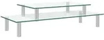 vidaXL Monitorst&auml;nder 2-stufig Transparent Glas