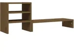 vidaXL Monitorst&auml;nder Honigbraun 81x20x30 cm Massivholz Kiefer