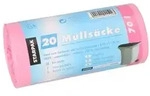 Starpak 500 M&uuml;lls&auml;cke, HDPE 70 l 100 cm x 58 cm pink