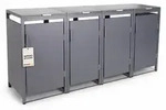 ALBATROS M&uuml;lltonnenbox 4er Hauswandversion, 120L bis 240L, f&uuml;r Vier Tonnen,