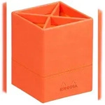 Rhodiarama Stiftek&ouml;cher aus Kunstleder, 8x8x11cm - Tangerine 318914C