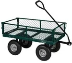 Relaxdays Handwagen, praktischer Bollerwagen f&uuml;r den Garten, mit Luftbereifung,