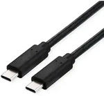 ROLINE USB4 Gen3x2 Kabel, C&ndash;C, ST/ST, 8K UHD-2, 40Gbit/s, 100W, schwarz, 0,5 m