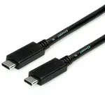 ROLINE USB 3.2 Gen 2 Kabel, C-C, ST/ST, 4K UHD-1, 10Gbit/s, Emark, 100W, schwarz, 2 m