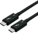 ROLINE ThunderboltTM 5 Kabel, C-C, ST/ST, 8K UHD-2, 80Gbit/s, 240W, passiv, schwarz,