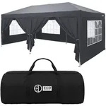 ECD Germany Pavillon 3x6m Anthrazit, Wasserdicht Stabil Winterfest, Pop Up