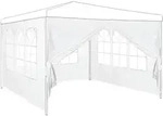 Relaxdays Seitenwand f&uuml;r Pavillon 4er Set, 2x3 m, Seitenteile mit Fenster &