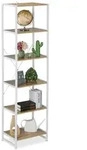 Relaxdays Standregal, HxBxT: 180 x 50 x 35 cm, 6 offene Ablagen, Beistellregal f&uuml;r