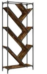 vidaXL B&uuml;cherregal R&auml;uchereiche 79x30x180 cm Holzwerkstoff und Metall