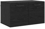 vidaXL Wandschrank Wandmontiert Schwarz Eichen-Optik 60 x 36.5 x 35 cm