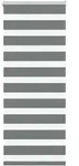 vidaXL Doppelrollo Dunkelgrau 65x150 cm Stoffbreite 60,9 cm Polyester