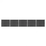 vidaXL Zaunelement Set WPC : Farbe - Grau, Gr&ouml;&szlig;e - 872 x 146 cm