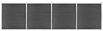 vidaXL Zaunelement Set WPC 699x186 cm Schwarz