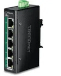 TRENDnet TI-PGLC50 5-Port Gigabit PoE+ Industrial DIN-Rail Mini Switch