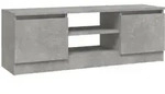vidaXL TV-Schrank mit T&uuml;r Betongrau 102x30x36 cm