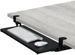 Relaxdays Tastaturablage, 65 x 24 cm, ausziehbar, klemmbar, ergonomisch, Tastatur