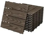 ML-Design ECD Germany &ndash; WPC Terrassenfliesen &ndash; 30x30 cm Dunkelbraun 3m2 