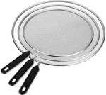 Relaxdays Pfannen Spritzschutz, 3er Set, Spritzsieb Edelstahl, &empty; 25, 29 und 33 cm,