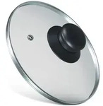 VIOKS Glasdeckel universal 16cm Dampfaustritts&ouml;ffnung Topfdeckel mit Knopfgriff