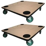 PROREGAL Profi Transportroller mit 4 Rollen | HxBxT 11,5x50x50 cm | Traglast 150kg 