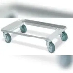 Edelstahl-Transportroller, Tragl. 250kg, Ladefl. LxB 600x400mm, Rahmen, 4...