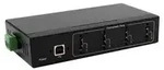 EXSYS EX-11214HMVS 4 Port USB 2.0 Metall HUB mit Netzteil 5V/2A Genesys Chipset