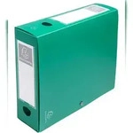 Exacompta 59833E 10x Archivbox mit Druckknopf aus PP 700&mu;, R&uuml;cken 80mm, blickdicht,