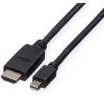 ROLINE Mini DisplayPort Kabel, Mini DP-HDTV, ST/ST, schwarz, 1 m