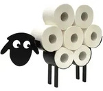 DanDiBo Toilettenpapierhalter Schwarz Metall Schaf 3.0 WC Rollenhalter